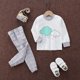 thumbnail image 1 of Conjunto de ropa interior larga de algodón puro para niños y niñas, suéter, pijama, Otoño, novedad de 2023, 1 of 4