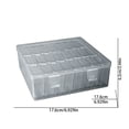 thumbnail image 3 of UYUH Small Bead Organizer Box Mini Clear Plastic Storage Containers , Ideal Craft Case for Beads, Jewelry Making, Nail Art, Diamond Painting Small Parts Craft Storage Box,6.93*6.93*2.44in, 3 of 7