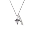 thumbnail image 2 of Delight Jewelry Silvertone Caduceus - NP Silvertone Always My Sister Bar Charm Necklace, 23", 2 of 4