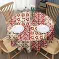 thumbnail image 3 of Pioneer Flower Floral Print Pattern Round Tablecloth 60"x60",Wrinkle Wipeable Table Cloth for Kitchen Dining Room Picnic Patio Party, 3 of 6