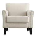 thumbnail image 4 of Weston Home Tribeca Modern Accent Chair, White Linen, 4 of 6