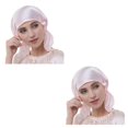 thumbnail image 4 of Guardoinrt Sleep Aid Silk Cap - Say Goodbye To Tossing And Turning for At Night Comfortable Silk Night Sleep Cap Cold Prevention Pink One size fits all 2Set, 4 of 6