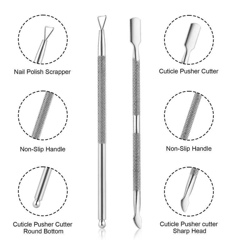 3-Piece Cuticle Nipper Kit, Stainless Steel, Silver photo 2