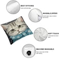 thumbnail image 4 of COMIO Hello Winter Snow Cat Pillow Covers Christmas Tree White Snowflake Decorative Pillow Cases Xmas Cushion Case Holiday Farmhouse Home Decor For Sofa Room Porch Outdoor,2Pcs, 4 of 6