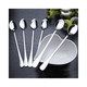 thumbnail image 4 of 18 cucharas de acero inoxidable con mango largo para té, café y helado, 4 of 8