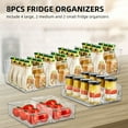 thumbnail image 3 of Organizador de nevera de 8 piezas, 4 grandes, 2 medianos, 2 pequeños, sin BPA, juego de organizador iKayaa Bolsa de almacenamiento, 3 of 7