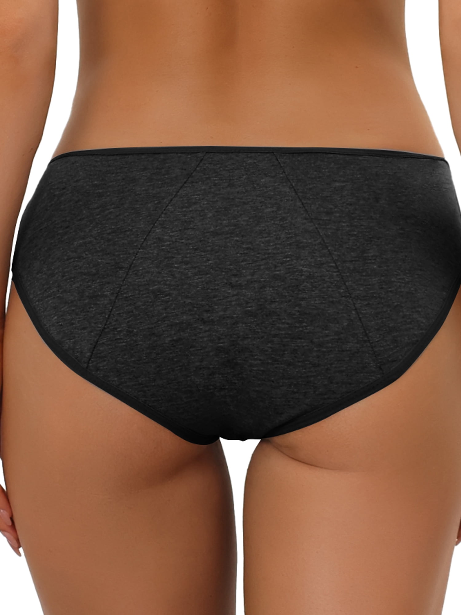 Unique Bargains Women's Underwear Hipster Soft Breathable Panties Available in Plus Size L Black