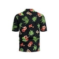 thumbnail image 3 of Coduop Men Hawaii Beach Shirts Banana/Leaf/Tree Print Turn-Down Collar Short Sleeve Lapel Shirt, 3 of 4