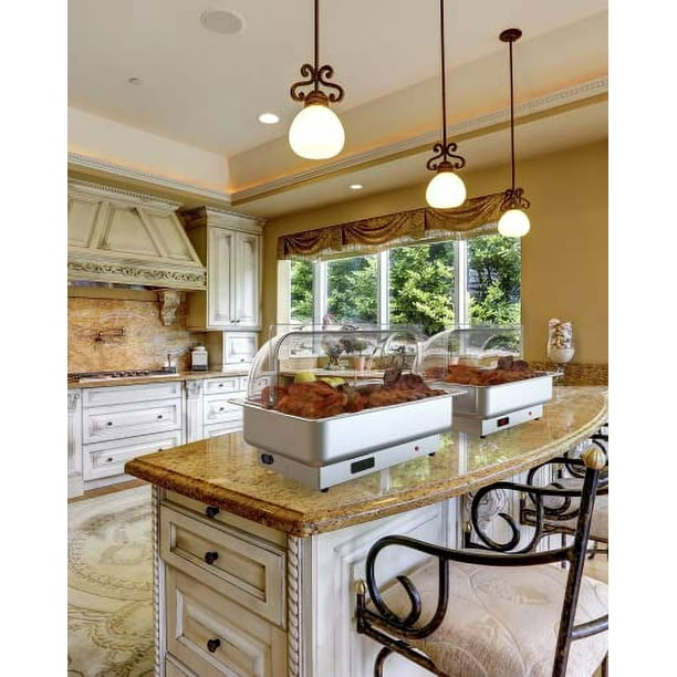 9QT Electric Chafing Dish Set with Temperature Control, Roll Top