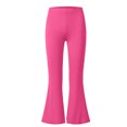 thumbnail image 4 of Mnyotv Girls Flare Leggings High Waisted Active Yoga Pants Casual Kids Bell Bottoms Pant Size 7-8 Years, 4 of 5