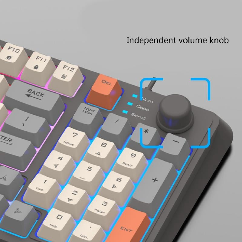 Mechanical Keyboard Hot Swappable Gaming Keyboards Corded Keyboard 94 Keys Keyboards for Computer Laptop
