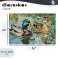 thumbnail image 4 of Stupell Industries Rustic Lodge Ducks Out For A Swim Canvas Art, 36 x 24, by Petals Prints Design, 4 of 8