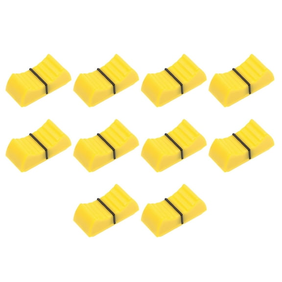 Plastic Straight Slide Potentiometer Flat push Knob Insert Shaft 4x1mm Yellow, 10pcs