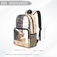 thumbnail image 7 of ZIATUBLES Clear Backpack, Heavy Duty Fabric & PVC Transparent Bookbag with Sloth Math Print, Large Capacity See Through Backpack for School College Work Travel Security, 7 of 7