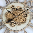 thumbnail image 4 of THE GEARS CLOCK Wall Clock with Real Moving Gears AM-LI_ 36 in Round Desert-Beige, 4 of 10