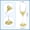 Gold&white, variant on Champagne Flutes - Crystal Glass Metal Base With Crystal Stones, Set of 2 Toasting Flute Pair, Wedding Anniversary Party Birthday Banquets and Gifts for Bride and Groom(Silver)