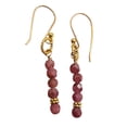 thumbnail image 5 of Glam Natural Sapphire and 22K Vermeil Gold Earrings | 1 3/4" Long |, 5 of 11