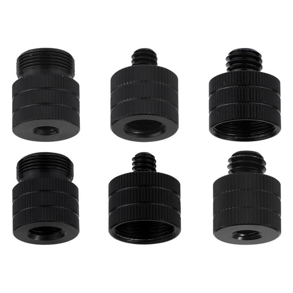 6pcs Mic Stand Adapter, Camera Stand Adapter Mic Screw Adapter Mic Thread Adapter for Microphones Cameras Stands