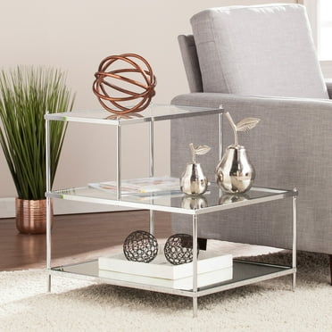 Southern Enterprises Knox Glam Mirrored Accent Table - Chrome