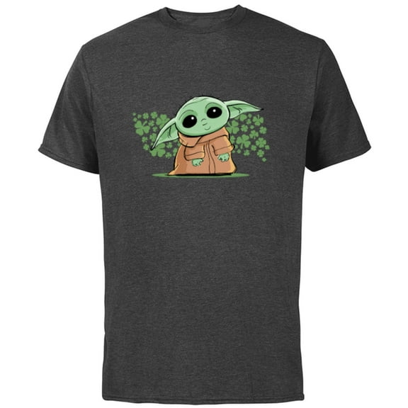 Star Wars The Mandalorian The Child Green St. Patrick's Day - Short Sleeve Cotton T-Shirt for Adults - Customized-Charcoal