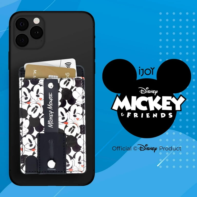 Mickey & Friends Incoming Call Case iPhone ケース Ring Stand Disney Mickey and Friends Phone Wallet Stick On- Adhesive