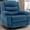Blue, variant on GEEYOO 270°Swivel Rocker Recliner for Adults with Massage & Heat,Power Recliner Chair with Side Pockets for Living Room,Orange