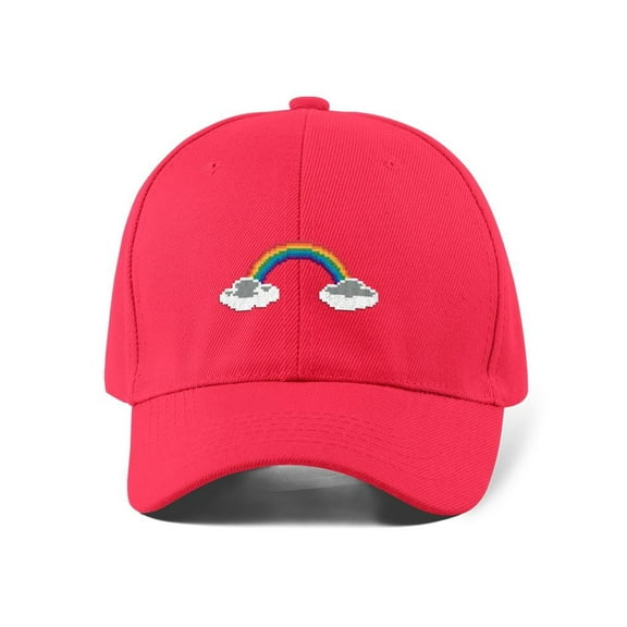 Pixelart Rainbow W Clouds Hat  -Image by Shutterstock,  Small