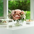 thumbnail image 3 of ENOVA FLORAL Artificial Flower Arrangement with Vase,Mixed Artificial Silk Peony Flower in Vase for Decoration Home Office, Wedding Centerpiece, 3 of 5