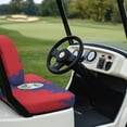 thumbnail image 6 of Pzuqiu Distressed Belize Flag Golf Cart Seat Cover Set - Breathable Stretchable Polyester - Universal Fit for 2-Seater Club Car, Ezgo & Yamaha, 6 of 9