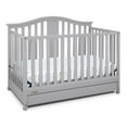 Graco Solano 4 in 1 Convertible Crib with Drawer, Pebble Gray & Premium