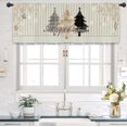 thumbnail image 7 of Christmas Tree Winter Kitchen Curtain Valance 54W x 18L Inch Xmas Holiday Snowflake Rod Pocket Short Cafe Small Window Treatment Drapes Decor, 7 of 7