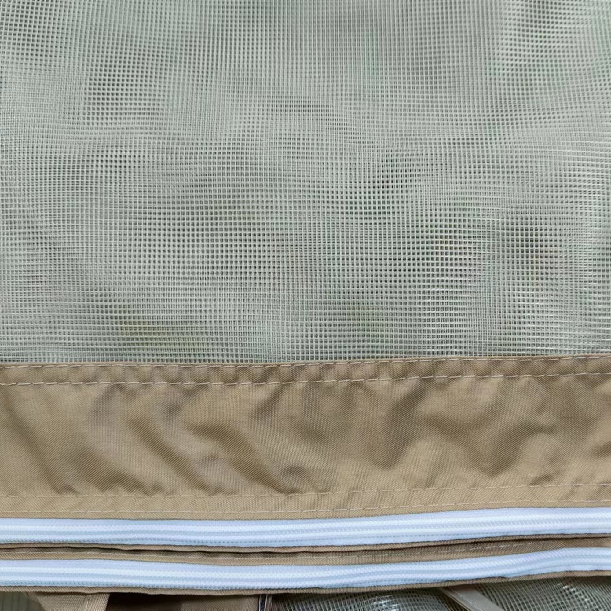 Replacement Mosquito Netting for 10' x 10' Gazebo with Zippers,4-Side Mesh Walls for Patio Gazebos,Beige