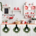 thumbnail image 2 of 10.6Inch Small Christmas Wreaths for Kitchen Cabinet,Artificial Christmas French Pine Wreath with Black Bow for Home Decor, 2 of 4