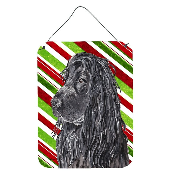 Carolines Treasures SC9611DS1216 Black Cocker Spaniel Candy Cane Christmas Wall or Door Hanging Prints 12WX16H