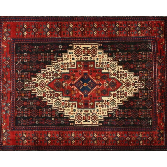 Ahgly Company Machine Washable Indoor Rectangle Traditional Sepia Brown Area Rugs, 5' x 7'