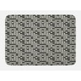 thumbnail image 1 of Abstract Bath Mat, Modernistic Geometry Inspired Graphic with Rectangles and Lines, Plush Bathroom Decor Mat with Non Slip Backing, 29.5" X 17.5", Charcoal Grey Eggshell, by Ambesonne, 1 of 2