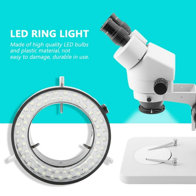 Microscope LED Light, Premium LED Microscope LED Ring Lamp High Brightness For Microscope For Repair For Camera