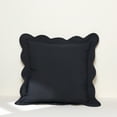 thumbnail image 5 of Lush Decor Coastal Chic Scalloped Edge Throw Pillow Cover 1 Piece 20" W x 20" L + 2.5" Flange Dark Linen & Black - Square Pillow - Decorative Pillows For Bed Couch or Chair, 5 of 9