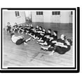 thumbnail image 2 of Historic Framed Print, Bonnie Prudden leads a class in exercises at her White Plains school.World Telegram & Sun photo by Al. Ravenna., 17-7/8" x 21-7/8", 2 of 9