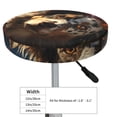 thumbnail image 3 of Cauagu Flower Crown Dog Print Round Stool Covers,Seat Cushion for Round Bar Stool Chair Seat Cover for Bar Round Chair Fits for 12/13/14in Bar Stool Cushion, 3 of 7