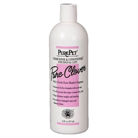 PurePet Pure Clover Field Dog and Cat Creme Rinse Conditioner Dilutes 10 to 1 (16 ounce)