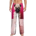 thumbnail image 2 of Lsque Colorful Dog Cat Collage Print Men's Pajama Pants, Lounge Pant - Comfortable Home Wear,Elastic Waistband, Stylish Design-Small, 2 of 9