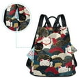 thumbnail image 5 of FORMRS Women's Travel Backpack Purse Anti-Theft Hidden Pockets Casual Shoulder Bag, White Lucky Cat, 5 of 7