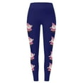 thumbnail image 3 of MKLEKYY Leggings de compresión para mujer Leggings para mujer Leggings de entrenamiento Pantalones con estampado navideño de bloques de color Leggings suaves y elásticos 3623, 3 of 4
