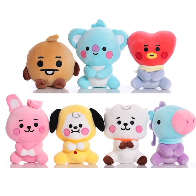 Juego de muñecos de peluche con tema K-Pops, 7 piezas para fanáticos de 18 a 24 cm