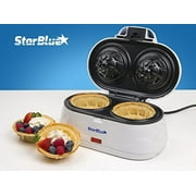 Double Waffle Bowl Maker by StarBlue - White - Make Bowl Shapes Belgian Waffles in Minutes