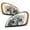 Chrome Housing, variant on AKKON - For 2008-17 Freightliner Cascadia Switchback LED Signal Daytime Running Lamp Strip Projector Headlights Black Housing Clear Lens Set