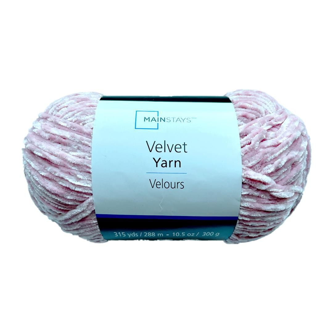 Mainstays Chenille Yarn, Quiet Pink, 100% Polyester, 10.5 Oz, 315 Yards