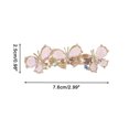 thumbnail image 4 of Unique Bargains 1 Pc Hair Clip Crystal Zircon Butterfly Pink, 4 of 5