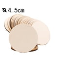 thumbnail image 2 of WHAMVOX  50 Pcs Wood Chips Circular Rustic Coaster Decorations Beige, 2 of 8